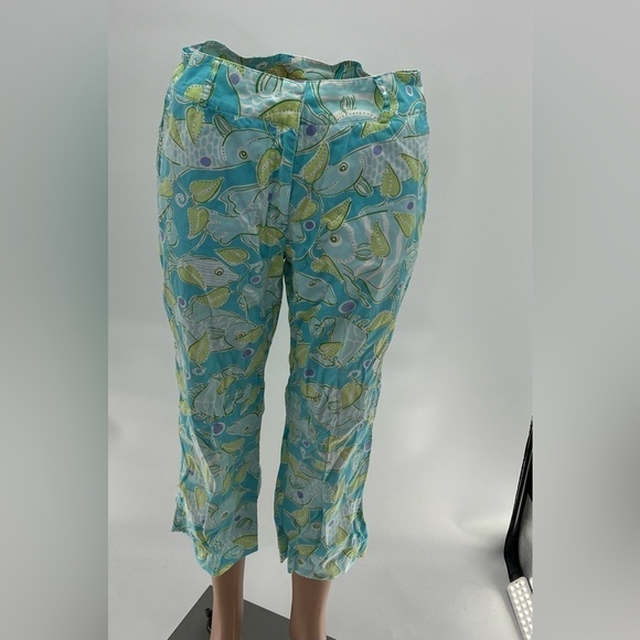 Lilly Pulitzer Pants Size 4 - Atlantis Fish Print - Picture 2 of 6